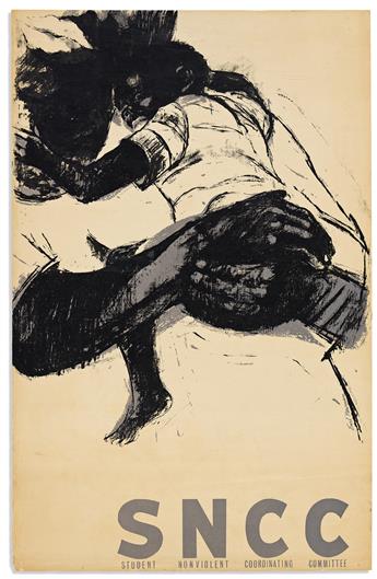 (CIVIL RIGHTS.) Earl Newman, artist. SNCC: Student Nonviolent Coordinating Committee